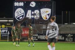 3. Liga; SV Sandhausen - FC Ingolstadt 04; Tor Jubel Treffer Benjamin Kanuric (8, FCI) mit Deniz Zeitler (38, FCI) Niclas Dühring (18, FCI)