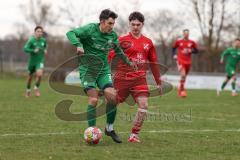 A-Klasse -  Saison 2025/26- TSV Baar/Ebenhausen - SV Manching II - Tim Pfafflinger rot Ebenhausen - Timur Oguz grün Manching - Foto: Meyer Jürgen