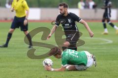 Bezirksliga - Saison 2024/25 - Hugu da Silva Lopes (Nr.6 - FC Fatih)  - Levin Egredzija (Nr.15 - FC Gerolfing) - Foto: Meyer Jürgen