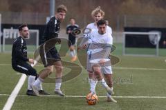 AUDI Amateuercup - Saison 2024/25 - TSV Etting - TSV Reichertshofen - Tobias Schiller schwarz Etting - Beyazit Bulut weiss Reichertshofen - Benjamin Zängerl weiss rechts Reichertshofen - Foto: Meyer Jürgen