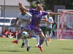 Testspiel - Saison 2026/27 - VFB Eichstätt - FC Ingolstadt 04 - Lars Lokotsch (Nr.13 - FCI) - Elias Herger (Nr.11 - VFB Eichstätt) - Foto: Meyer Jürgen