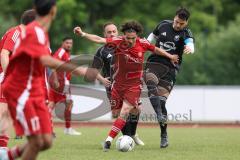 Kreisliga - Saison 2025/26- TSV Ingolstadt Nord - Türk SV Ingolstadt - Arda Keskin rot Türkisch - Giovanni Di Tellizzi schwarz Ing Nordschwarz Ing Nord - Foto: Meyer Jürgen