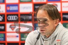 2.BL; FC Ingolstadt 04 - FC Hansa Rostock; Cheftrainer Rüdiger Rehm (FCI) Unentschieden 0:0 letztes Heimspiel der Saison, Pressekonferenz