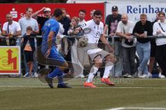 Toto - Pokal - Saison 2024/25 - DJK Hein - FC Ingolstadt 04 -  - Andre Hufnagel (Nr.2 - DJK Hain) - Ognjen Drakulic (Nr.30 - FCI) - Foto: Meyer Jürgen