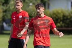 3. Liga; FC Ingolstadt 04 - Trainingslager, Allgäu, Arian Llugiqi (25, FCI) Julian Kügel (31, FCI)