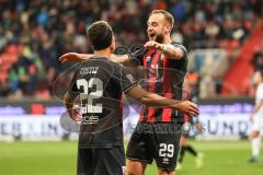 3. Liga; FC Ingolstadt 04 - VfL Osnabrück; Tor Jubel Treffer David Kopacz (29, FCI) Marcel Costly (22, FCI)