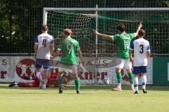 Bezirksliga - Saison 2024/25 - FC Gerolfing - TSV Rohrbach - Der 1:0 Führungstreffer durch Philipp Haunschild (Nr.12 - FC Gerolfing) - jubel - Marco Ziegelmeier Torwart Rohrbach - Niklas Nissl (Nr.10 - FC Gerolfing) - Foto: Meyer Jürgen