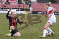 2. Bundesliga Frauen - Saison 2025/26 - FC Ingolstadt 04 Frauen - VFB Stuttgart  - Nina Penzkofer (Nr.29 - FC Ingolstadt Frauen I) - Hechler Janina weiss Stuttgart  - Foto: Meyer Jürgen
