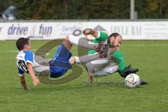 Toto-Pokal - Saison 2023/2024 - FC Gerolfing - TSV Rohrbach - Den Lovric grün Gerolfing - Maximilian Amper
 blau Rohrbach - Foto: Meyer Jürgen