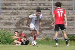 A-Junioren - DFB Pokal  - Saison 2024/25 - A-Junioren - FC Ingolstadt 04 - Hannover 96 - Drakulic Ognjen weiss FCI - Karaqi Luis rot Hannover - Foto: Meyer Jürgen