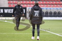 3. Liga; SV Wehen Wiesbaden - FC Ingolstadt 04; vor dem Spiel Co-Trainer Fabian Reichler (FCI) Cheftrainerin Sabrina Wittmann (FCI)