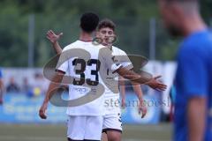 Toto - Pokal - Saison 2024/25 - DJK Hein - FC Ingolstadt 04 -  - Der 0:4 Treffer durch Valentin Hoti (Nr.36 - FCI) - jubel - Davide Sekulovic (Nr.33 - FCI) - Foto: Meyer Jürgen