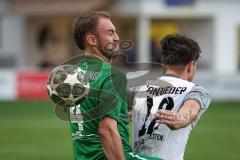 Landesliga - Saison 2026/27 - SV Manching - SC Cosmos Aystetten - Maximilian Eberwein (Nr.4 - SV Manching) - Hanrieder Elija weis Aystetten  - Foto: Meyer Jürgen