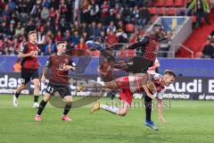 3. Liga; FC Ingolstadt 04 - SSV Jahn Regensburg; Daouda Beleme (9, FCI) verpasst Torchance Saller Benedikt (6 SSV) Felix Keidel (43, FCI)