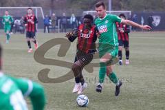 Bayernliga Nord - Saison 2024/25 - FC Ingolstadt 04 II - VFB Eichstätt - Jason Osei Tutu (Nr.11 - FCI U21) - Bastian Bösl grün Eichstätt - Foto: Meyer Jürgen