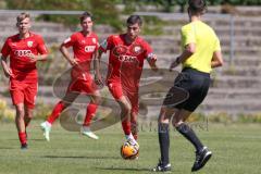 A - Junioren Bundesliga -  Saison 2023/2024 - FC Ingolstadt 04 - FSV Mainz 05 - Emre Gül rot FCI - Foto: Meyer Jürgen