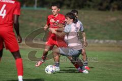 Kreisliga - Saison 2026/27 - SV Zuchering - VFB Eichstätt II - Leander Friedl rot Zuchering - Niklas Matzel rosa Eichstätt II  #16 - Reybek Khashumov rosa Eichstätt II  #25  - Foto: Meyer Jürgen