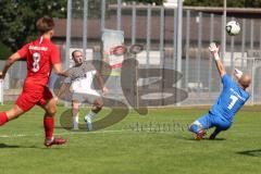 Bezirksliga - Saison 2023/2024 - TSV Gaimersheim - BC Attaching  - Ömer Sali Moustafa (Nr.9 - Gaimersheim) - Hans Gamperl Torwart Attaching - Foto: Meyer Jürgen