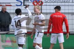 3. Liga; SV Meppen - FC Ingolstadt 04; Tor Jubel Treffer Tobias Bech (11, FCI) Hans Nunoo Sarpei (18 FCI) Arian Llugiqi (25, FCI)