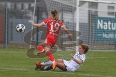DFB -Pokal Frauen - Saison 2025/26 - FC Ingolstadt 04 Frauen - FC Bayern München - Haberäcker Leonie (Nr.13 - FC Ingolstadt Frauen I) - Naschenweng Katharina rot Bayern - Foto: Meyer Jürgen
