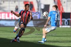 3. Liga; FC Ingolstadt 04 - FC Hansa Rostock; Zweikampf Kampf um den Ball Marcel Costly (22, FCI) Dirkner Jonas (6 HR)