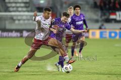 3. Liga; Erzgebirge Aue - FC Ingolstadt 04; Zweikampf Kampf um den Ball Marcel Costly (22, FCI) Seiffert Moritz (30 Aue)