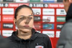 3. Liga; FC Ingolstadt 04 - 1. FC Saarbrücken; vor dem Spiel Interview Cheftrainerin Sabrina Wittmann (FCI)