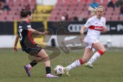 2. Bundesliga Frauen - Saison 2025/26 - FC Ingolstadt 04 Frauen - VFB Stuttgart  - Annika Kömm (Nr.25 - FC Ingolstadt Frauen I) - Hechler Janina weiss Stuttgart  - Foto: Meyer Jürgen