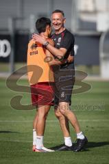 3. Liga - Saison 2026/27 - 1. Trainingseinheit mit Achim Beierlorzer - Cheftrainer Achim Beierlorzer (FCI) - Jongmin Seo (Nr.7 - FCI) - Foto: Meyer Jürgen