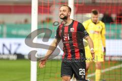 3. Liga; FC Ingolstadt 04 - VfL Osnabrück; Tor Jubel Treffer David Kopacz (29, FCI) Torwart Jonsson Lukas (21 VFLO)