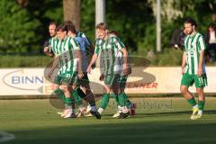 Landesliga - Saison 2025/26 - SV Manching - SV Cosmos Aystetten - Marcel Posselt (Nr.12 - SV Manching) schiesst den 1:1 Ausgleichstreffer - jubel - - XXXXX - Foto: Meyer Jürgen