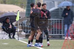 *** Bayernliga Nord - Saison 2025/26 - *** FC Ingolstadt 04 II - SC Eltersdorf - Der 1:0 Führungstreffer durch Ognjen Draculic (Nr.9 - FC Ingolstadt II) - jubel - Foto: Meyer Jürgen