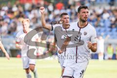 3. Liga; 1. FC Saarbrücken - FC Ingolstadt 04 - 2:3 Tor Jubel Treffer Lukas Fröde (34, FCI) mit Mladen Cvjetinovic (19, FCI)