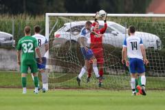 Bezirksliga - Saison 2023/2024 - TSV Gaimersheim - TSV Rohrbach  - Torwart Sebastian  Hirschbeck (Nr.1 - Gaimersheim) - Leon Hagen weiss Rohrbach - Foto: Meyer Jürgen