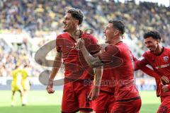 3. Liga; Alemannia Aachen - FC Ingolstadt 04; Dennis Kaygin (10, FCI) Tor Jubel Treffer 0:1 Siegtreffer, Jonas Scholz (15, FCI) Davide Sekulovic (33, FCI)