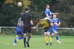 Kreisliga- Saison 2024/25- TSV Ober./Unterh.stadt - FC Hitzhofen /Oberzell -  - Dominic Filser gelb Hitzhofen  - Baris Soysal blau Oberh.stadt - Foto: Meyer Jürgen