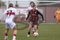 2. Bundesliga Frauen - Saison 2025/26 - FC Ingolstadt 04 Frauen - VFB Stuttgart  - Emma Kusch (Nr.9 - FC Ingolstadt Frauen I) - Hirano Yuka weiss Stuttgart  - Foto: Meyer Jürgen