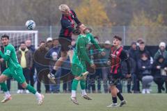 Bayernliga Nord - Saison 2024/25 - FC Ingolstadt 04 II - VFB Eichstätt - Luca Lechner (Nr.5 - FCI U21) - Timo Weglehner grün Eichstätt - Foto: Meyer Jürgen