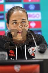 DFB-Pokal; FC Ingolstadt 04 - 1. FC Kaiserslautern; Pressekonferenz Interview Cheftrainerin Sabrina Wittmann (FCI)