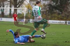 Landesliga - Saison 2025/26 - SV Manching - VFB Durach - Fabian  Neumayer (Nr.9 - SV Manching) - Gruber Christoph blau Durach  - Foto: Meyer Jürgen