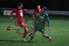 Landesliga - Saison 2024/25 - SV Manching - TSV Dachau - Cedric Sengl (Nr.16 - SV Manching) - Pfeiffer Leon rot Dachau - Foto: Meyer Jürgen