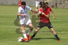 A-Junioren - DFB Pokal  - Saison 2024/25 - A-Junioren - FC Ingolstadt 04 - Hannover 96 - Drakulic Ognjen weiss FCI - Karaqi Luis rot Hannover - Foto: Meyer Jürgen