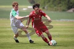 Kreisklasse - Saison 2025/26- SV Lippertshofen - Türkisch SV Ingolstadt-  - Arda Keskin rot Türkisch - Niclas Führer weiss Lippertshofen - Foto: Meyer Jürgen