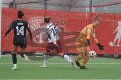 2. Bundesliga Frauen - Saison 2024/25 - FC Ingolstadt 04 Frauen - HSV - Katharina Krist (Nr.14 - FCI Frauen) - Torwart Anna-Lena Daum (Nr.22 - FCI Frauen) - Meyer Christin weiss HSV - Foto: Meyer Jürgen