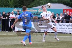 Toto - Pokal - Saison 2024/25 - DJK Hein - FC Ingolstadt 04 -  - Tim Heike (Nr.9 - FCI) - Markus Horr (Nr.5 - DJK Hain) - Foto: Meyer Jürgen