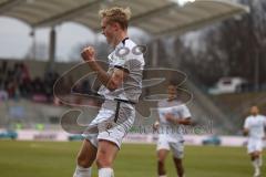 3.Liga - Saison 2022/2023 - 1. FC Saarbrücken - FC Ingolstadt 04 - Tobias Bech (Nr.11 - FCI) trifft zum 3:4 Führungstreffer und bejubelt sein 3 Tor - jubel - Foto: Meyer Jürgen