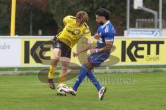 Kreisliga- Saison 2024/25- TSV Ober./Unterh.stadt - FC Hitzhofen /Oberzell -  - Maximilian Eichlinger gelb Hitzhofen - Fardin Gholami blau Oberh.stadt - Foto: Meyer Jürgen