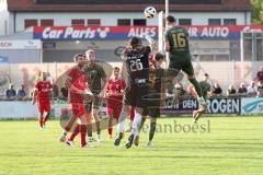 Toto - Pokal - Saison 2024/25 - TSV Lohr - FC Ingolstadt 04 - Ryan Malone (Nr.16 - FCI) - Torwart Andreas Jetzlaff (Nr.26 - TSV Lohr) - Foto: Meyer Jürgen