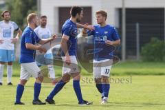 Kreisklasse - Saison 2024/25- TSV Großmehring - SV Oberstimm -  Der 1:0 Führungstreffer durch Sebastian Eisenberger blau Großmehring - jubel -  - Foto: Meyer Jürgen