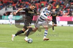 3. Liga; FC Ingolstadt 04 - MSV Duisburg; Pascal Testroet (37, FCI) Marvin Senger (4 MSV)